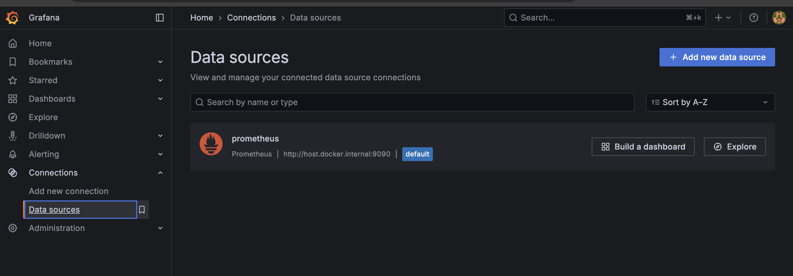 Grafana data sources